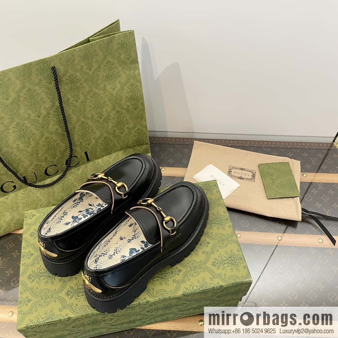 GUCCI Gucci Classic Little Bee Platform Loafers
