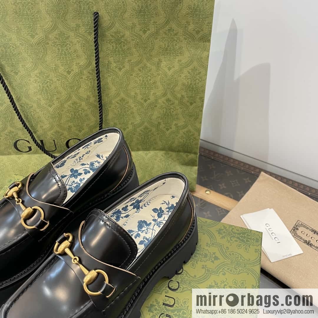 GUCCI Gucci Classic Little Bee Platform Loafers