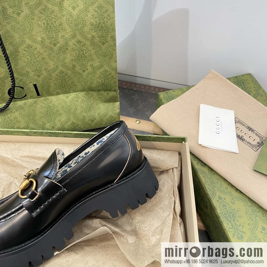 GUCCI Gucci Classic Little Bee Platform Loafers