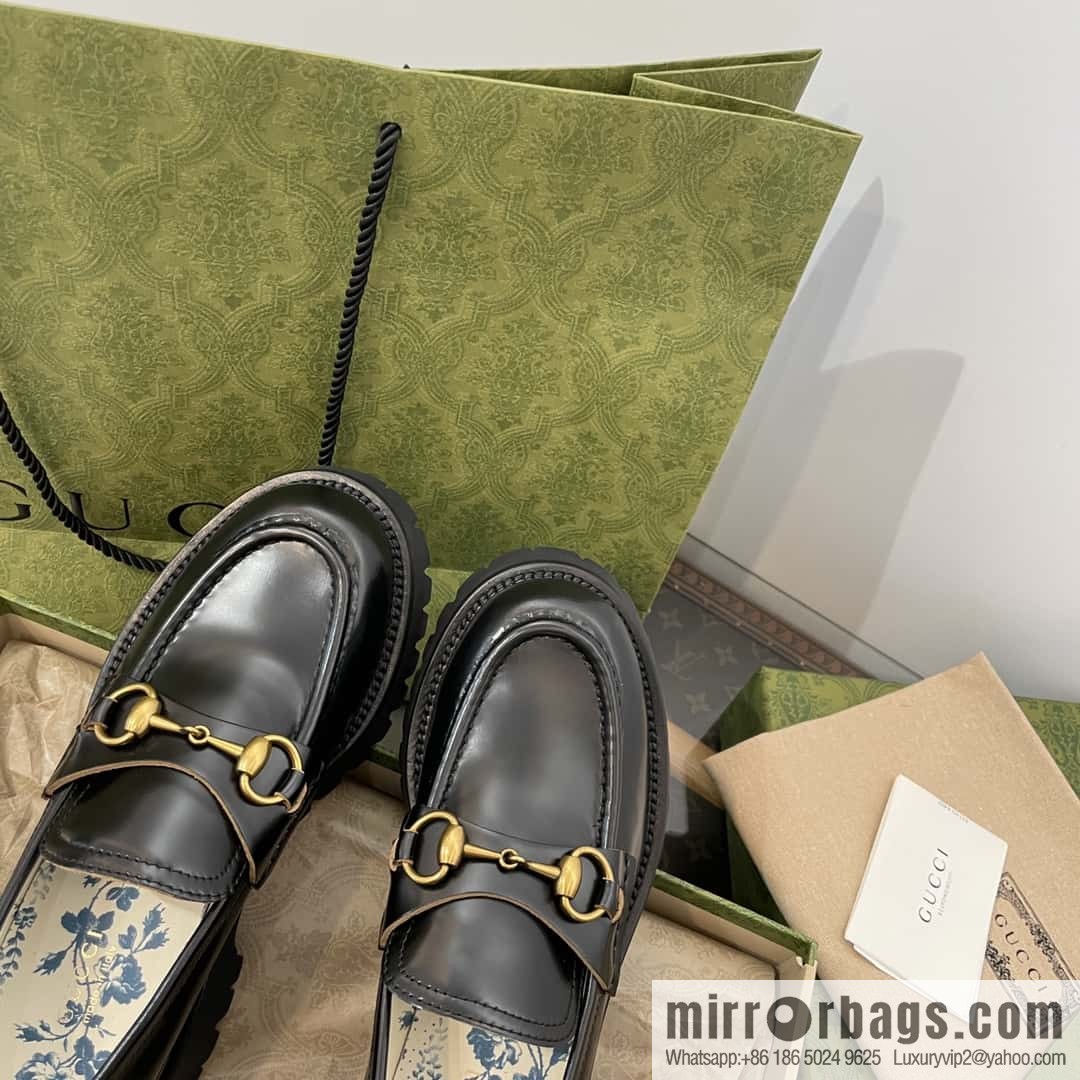 GUCCI Gucci Classic Little Bee Platform Loafers