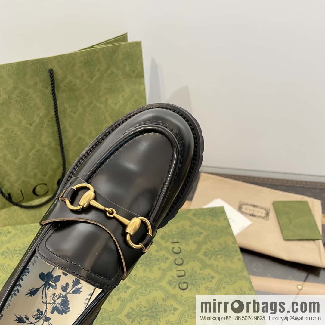 GUCCI Gucci Classic Little Bee Platform Loafers