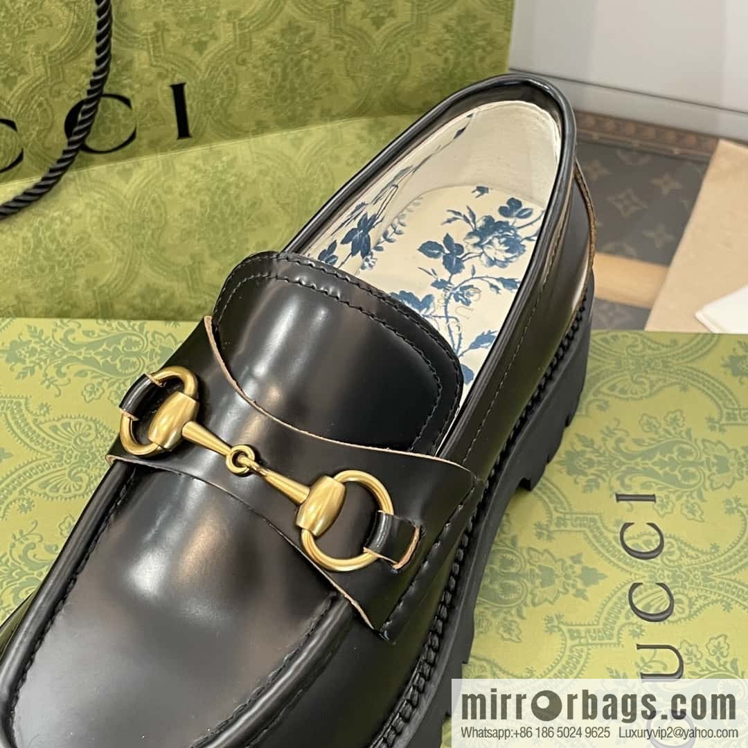 GUCCI Gucci Classic Little Bee Platform Loafers