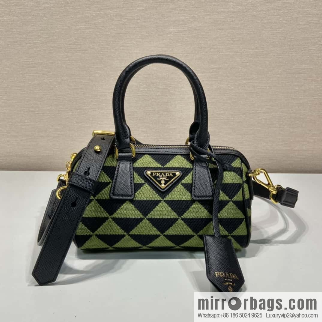 PRADA 👏 embroidery fabric bag 👏 1BA846 👏👏 pillow bag