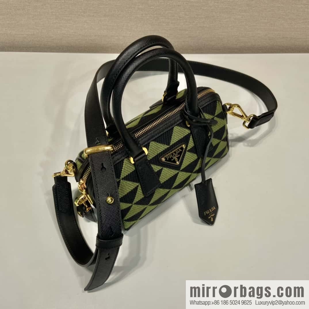 PRADA 👏 embroidery fabric bag 👏 1BA846 👏👏 pillow bag