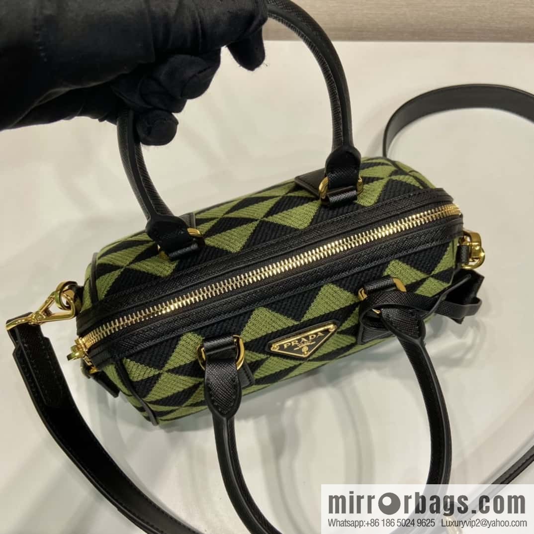 PRADA 👏 embroidery fabric bag 👏 1BA846 👏👏 pillow bag