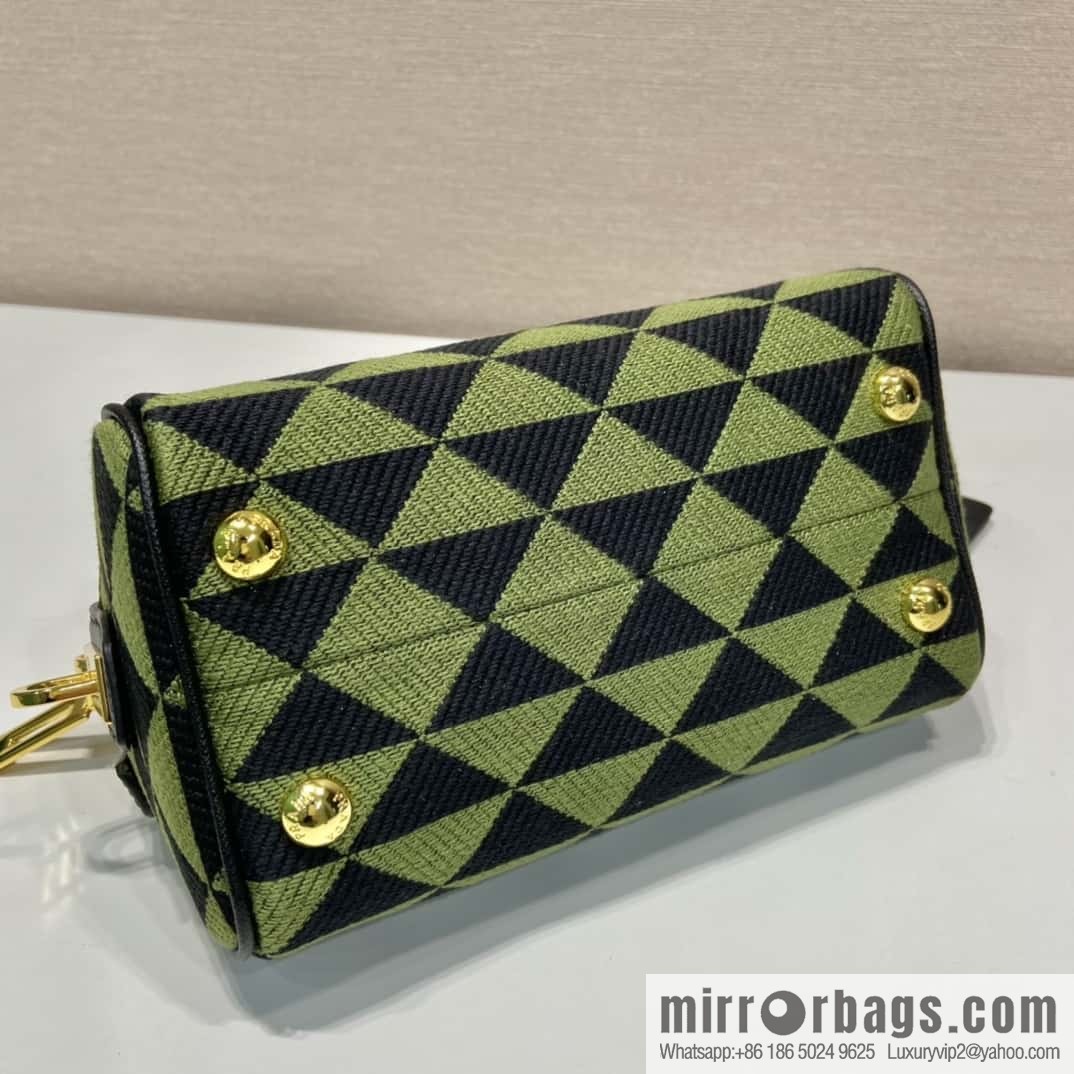 PRADA 👏 embroidery fabric bag 👏 1BA846 👏👏 pillow bag