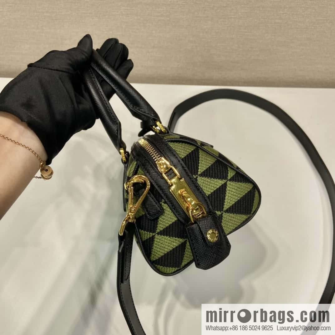 PRADA 👏 embroidery fabric bag 👏 1BA846 👏👏 pillow bag