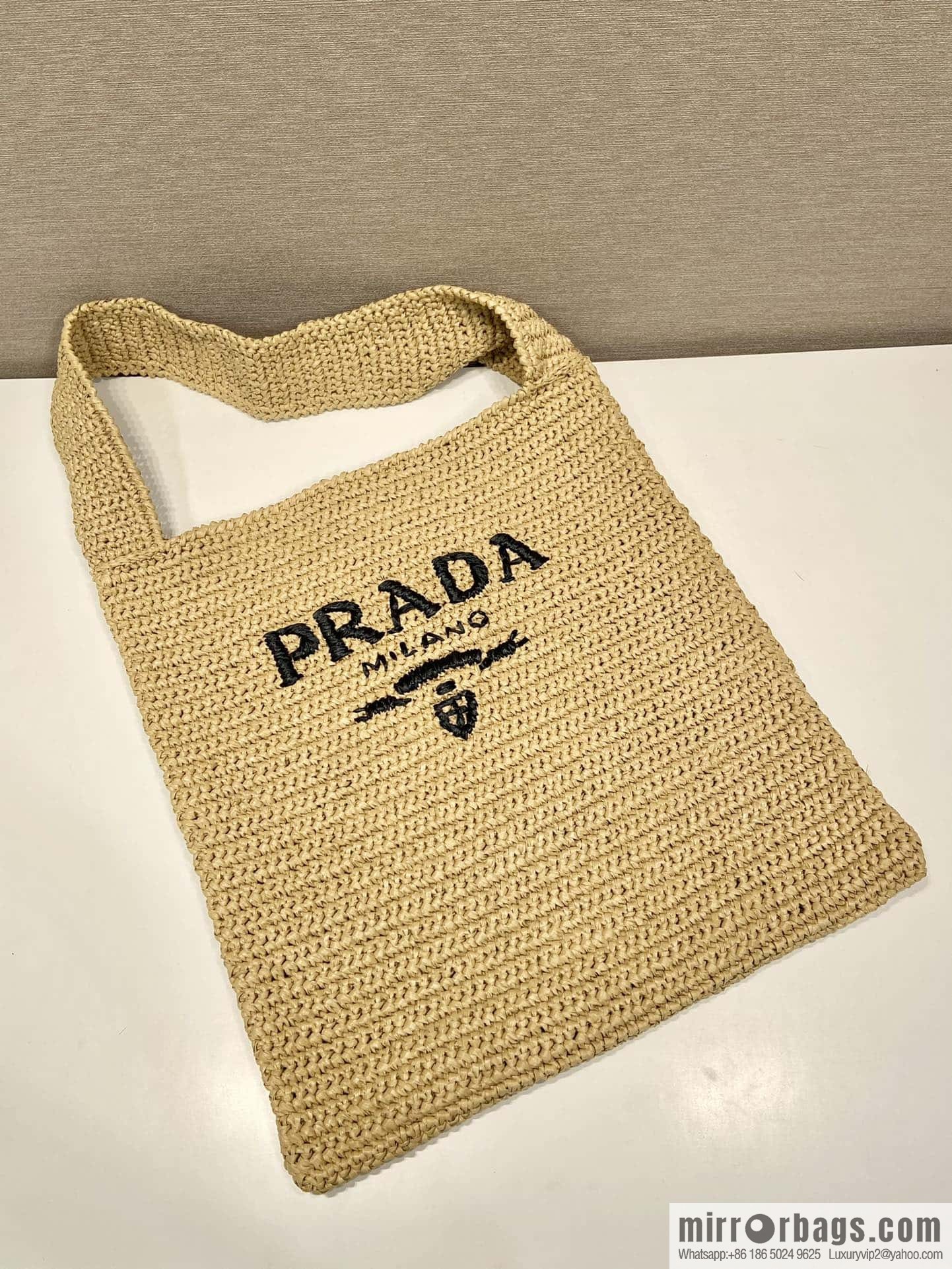 PRADA 🎉 raffia diagonal strap 🎉 1BG182 L