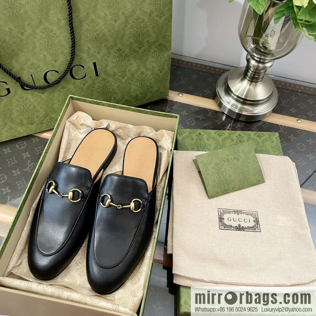 GUCCI horse buckle muller shoes half tray shoes