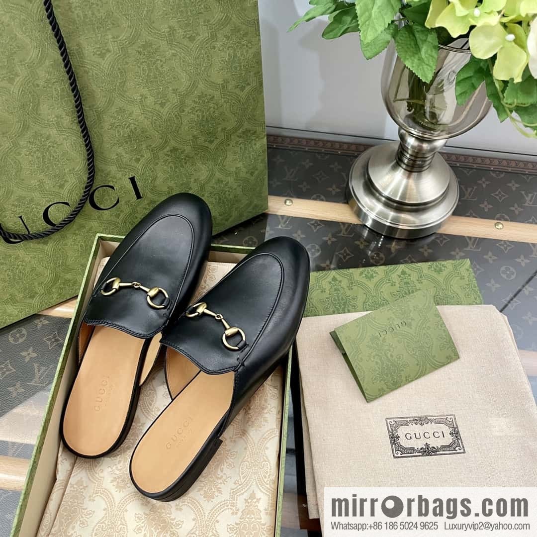 GUCCI horse buckle muller shoes half tray shoes