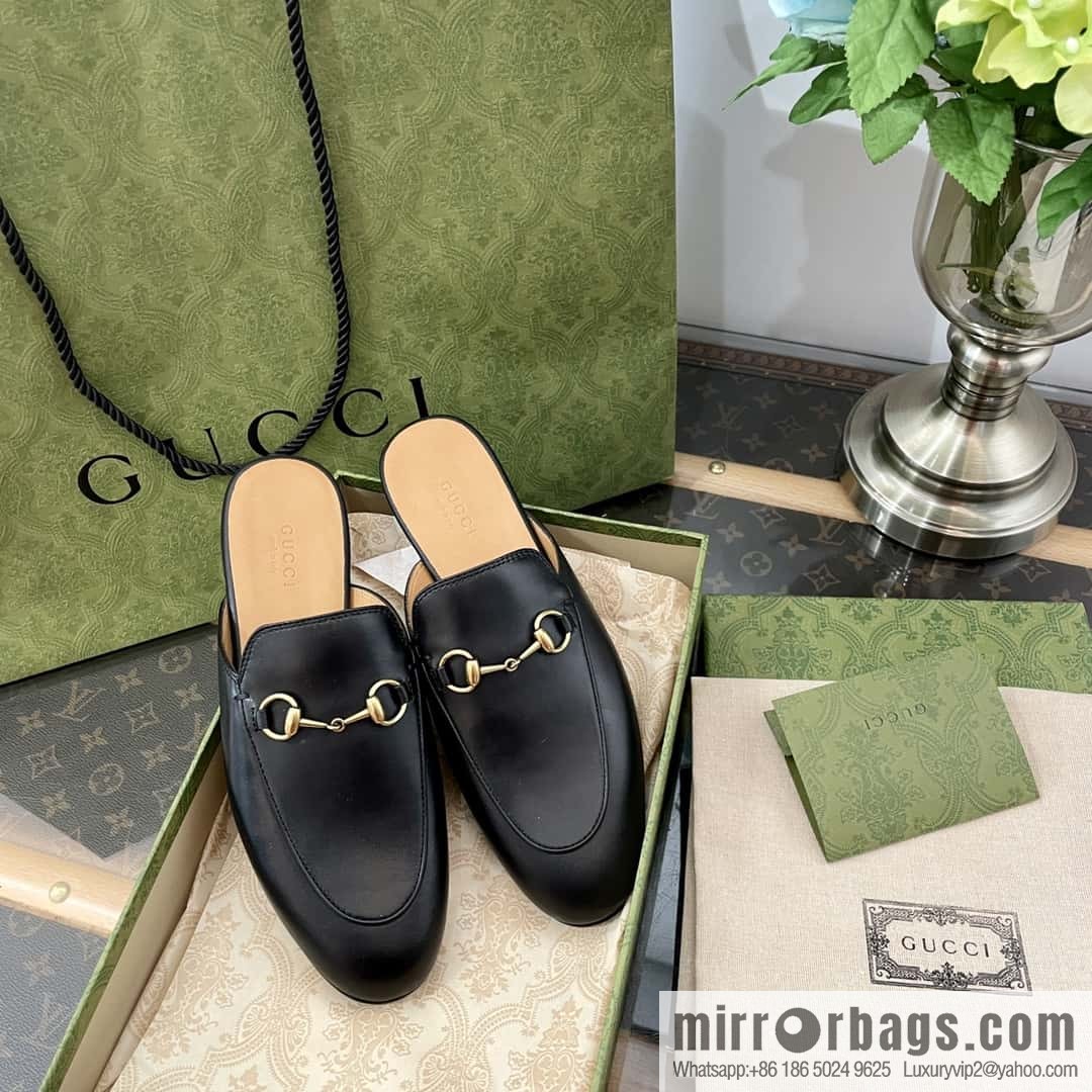 GUCCI horse buckle muller shoes half tray shoes
