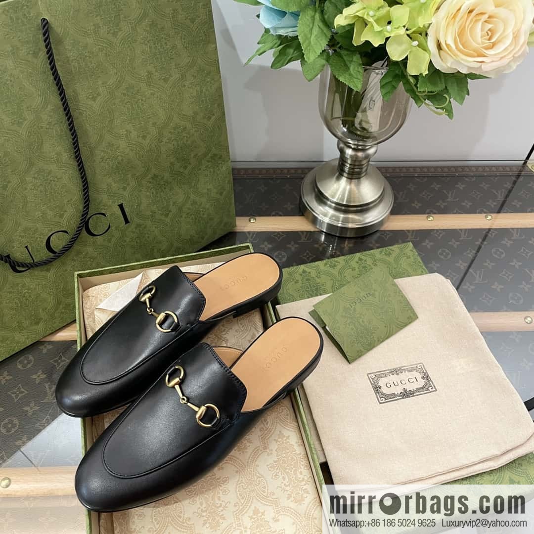 GUCCI horse buckle muller shoes half tray shoes