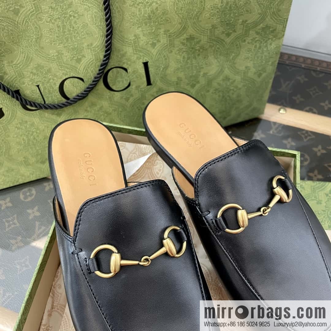 GUCCI horse buckle muller shoes half tray shoes