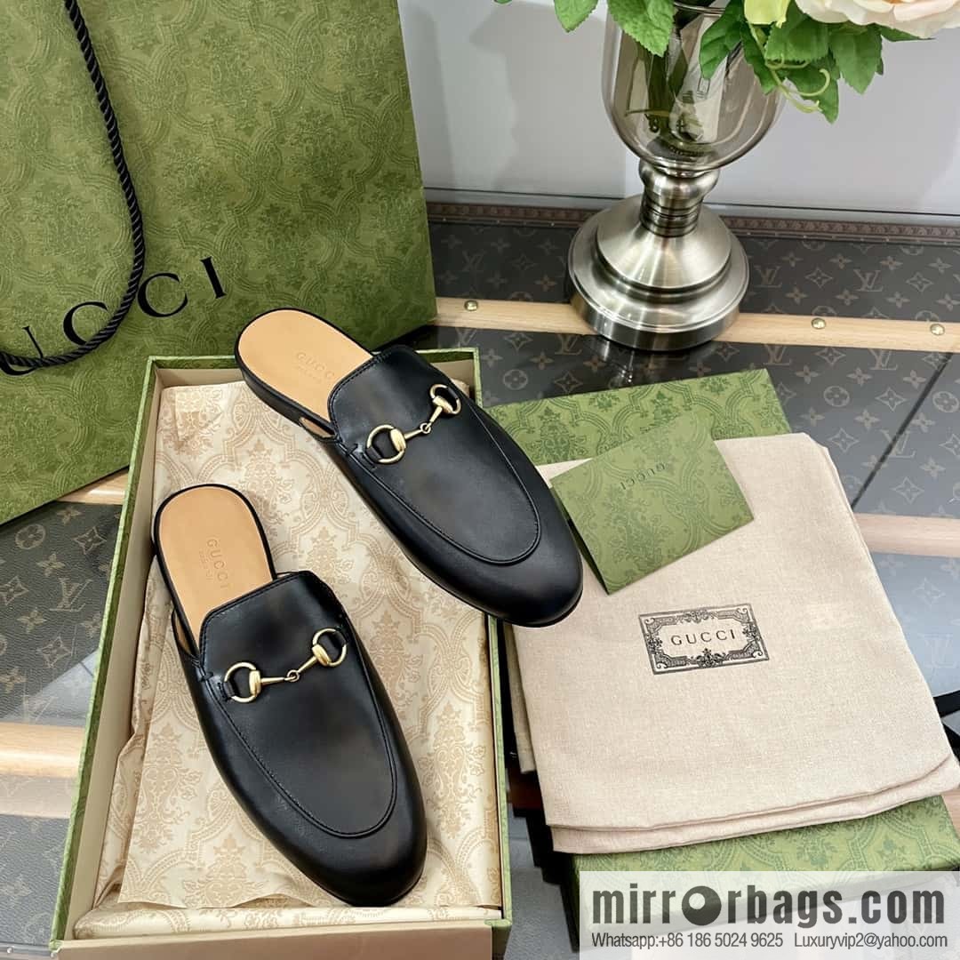 GUCCI horse buckle muller shoes half tray shoes