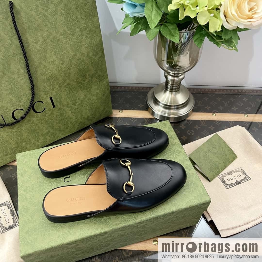 GUCCI horse buckle muller shoes half tray shoes