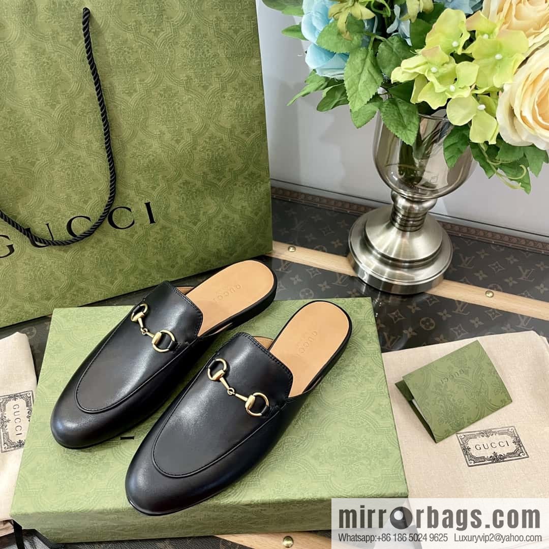 GUCCI horse buckle muller shoes half tray shoes
