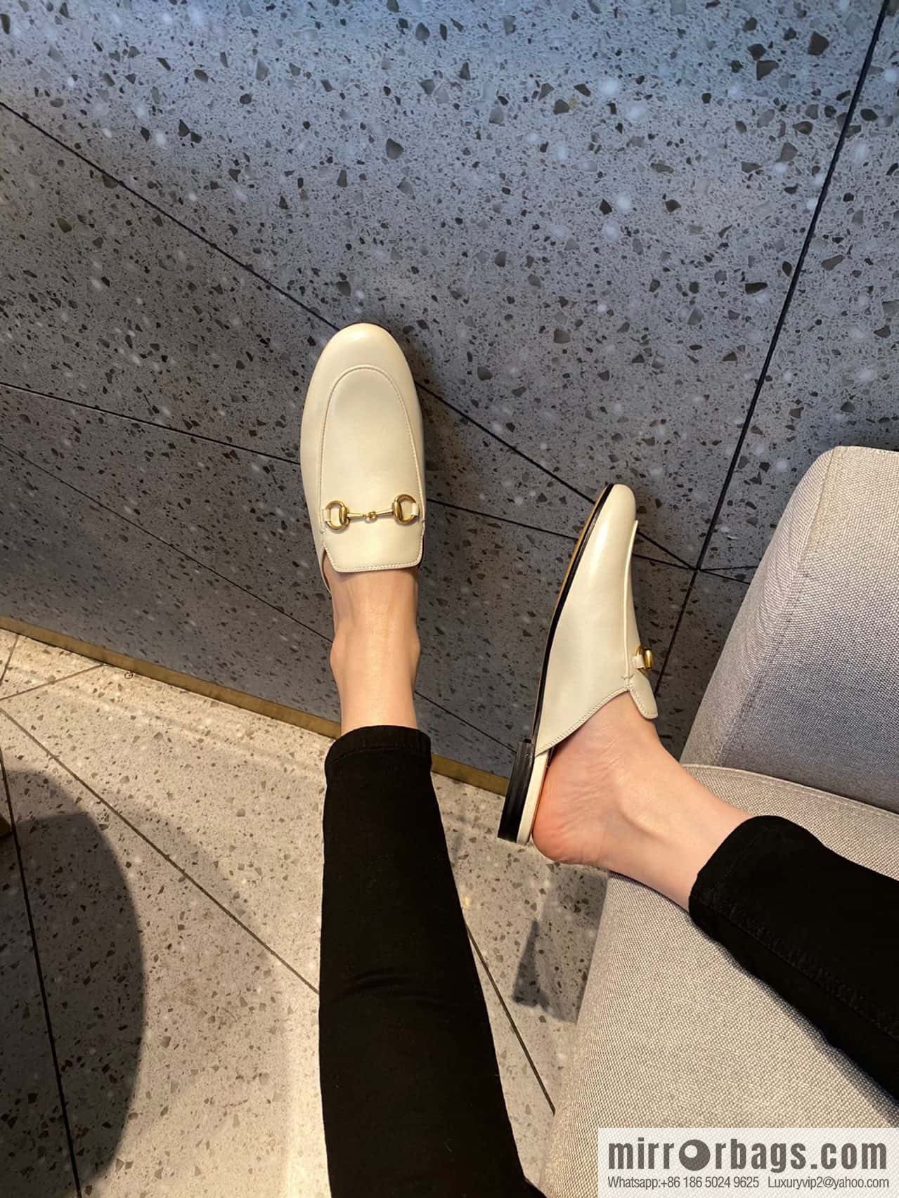 GUCCI horse buckle muller shoes half tray shoes
