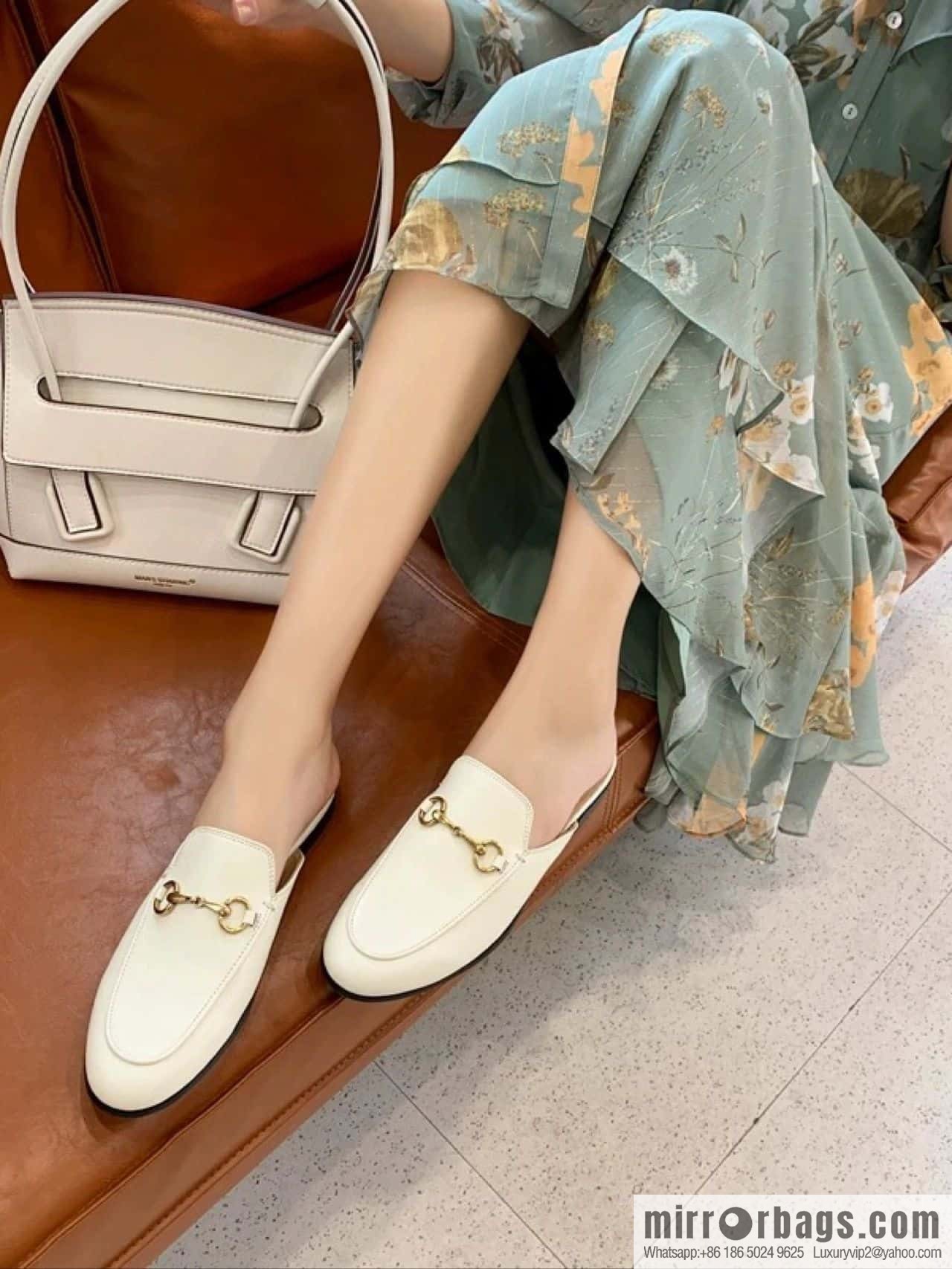 GUCCI horse buckle muller shoes half tray shoes