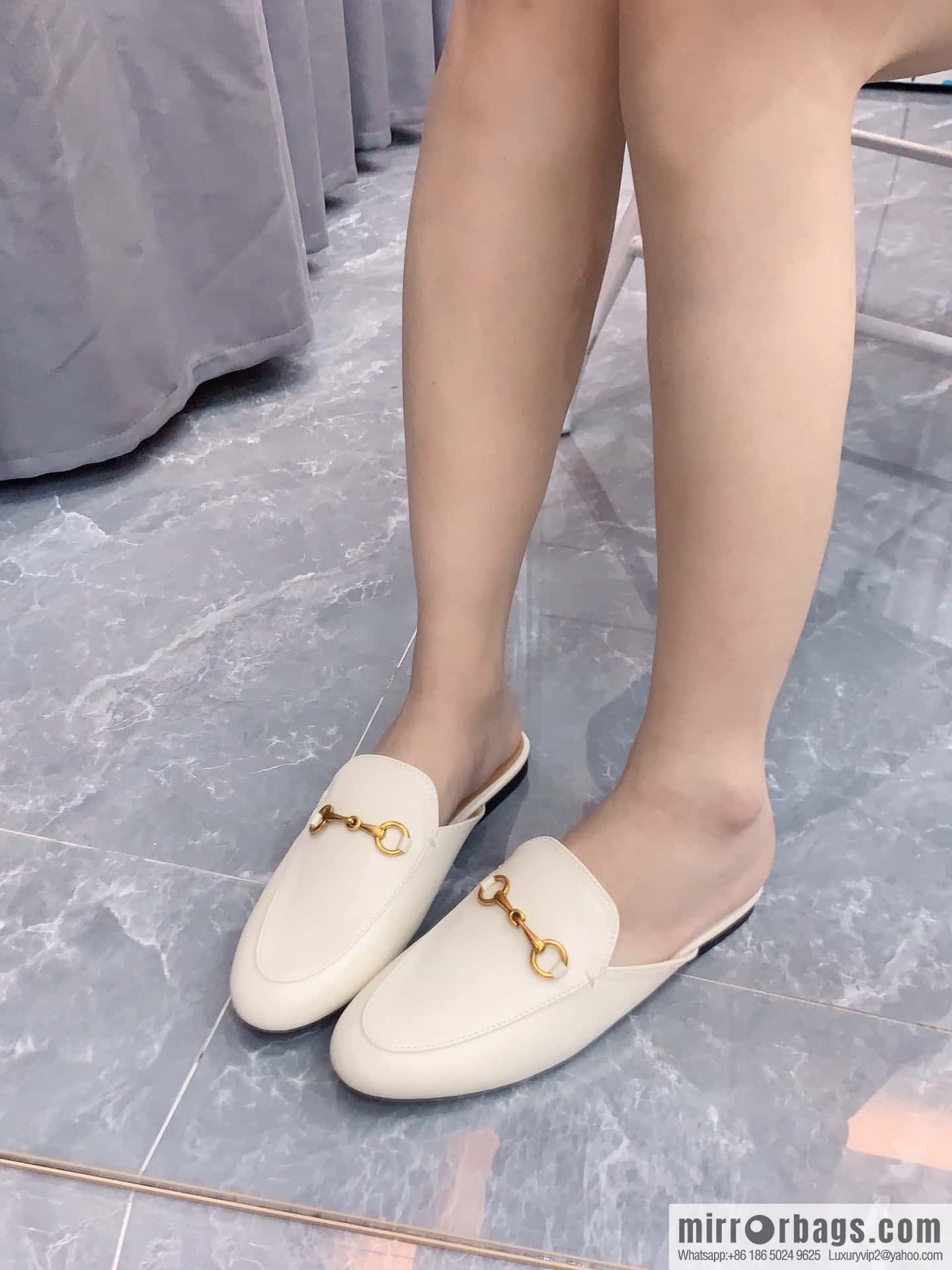 GUCCI horse buckle muller shoes half tray shoes