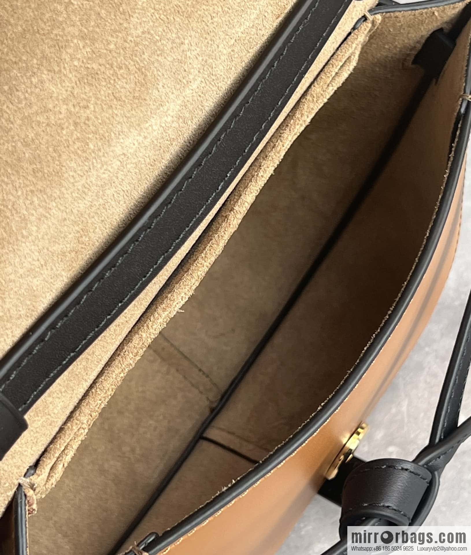 LOEWE letter wide shoulder strap saddle bag MiniGateDual handbag 0672