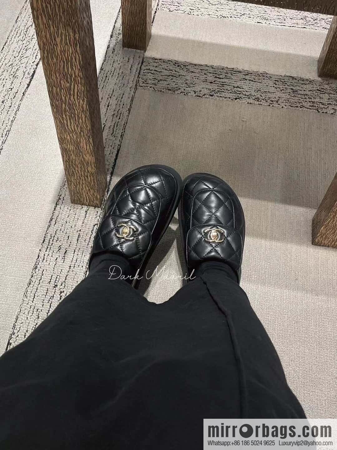 CHANEL Xiaoxiang rhombus metal buckle platform loafers