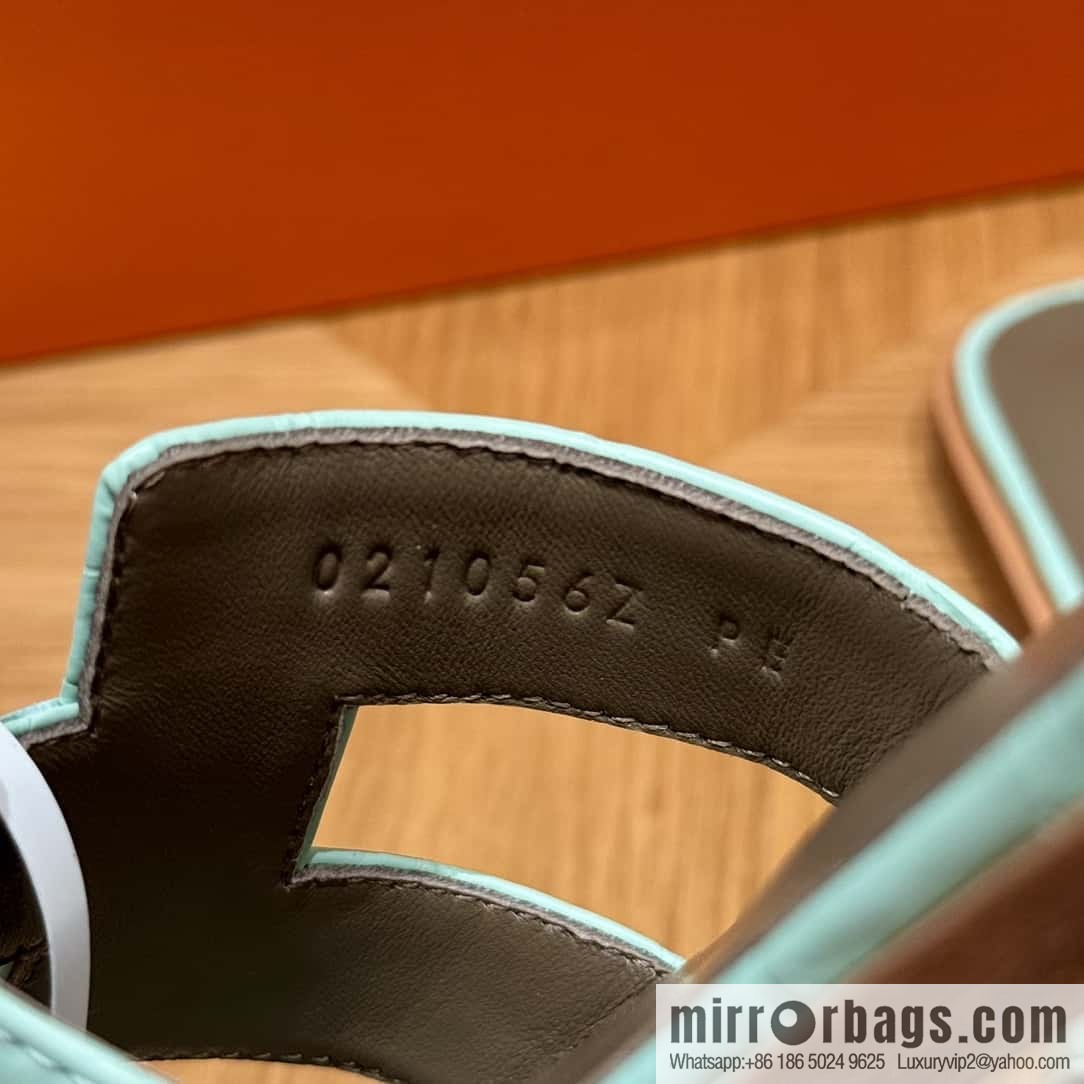 Hermès crocodile slippers