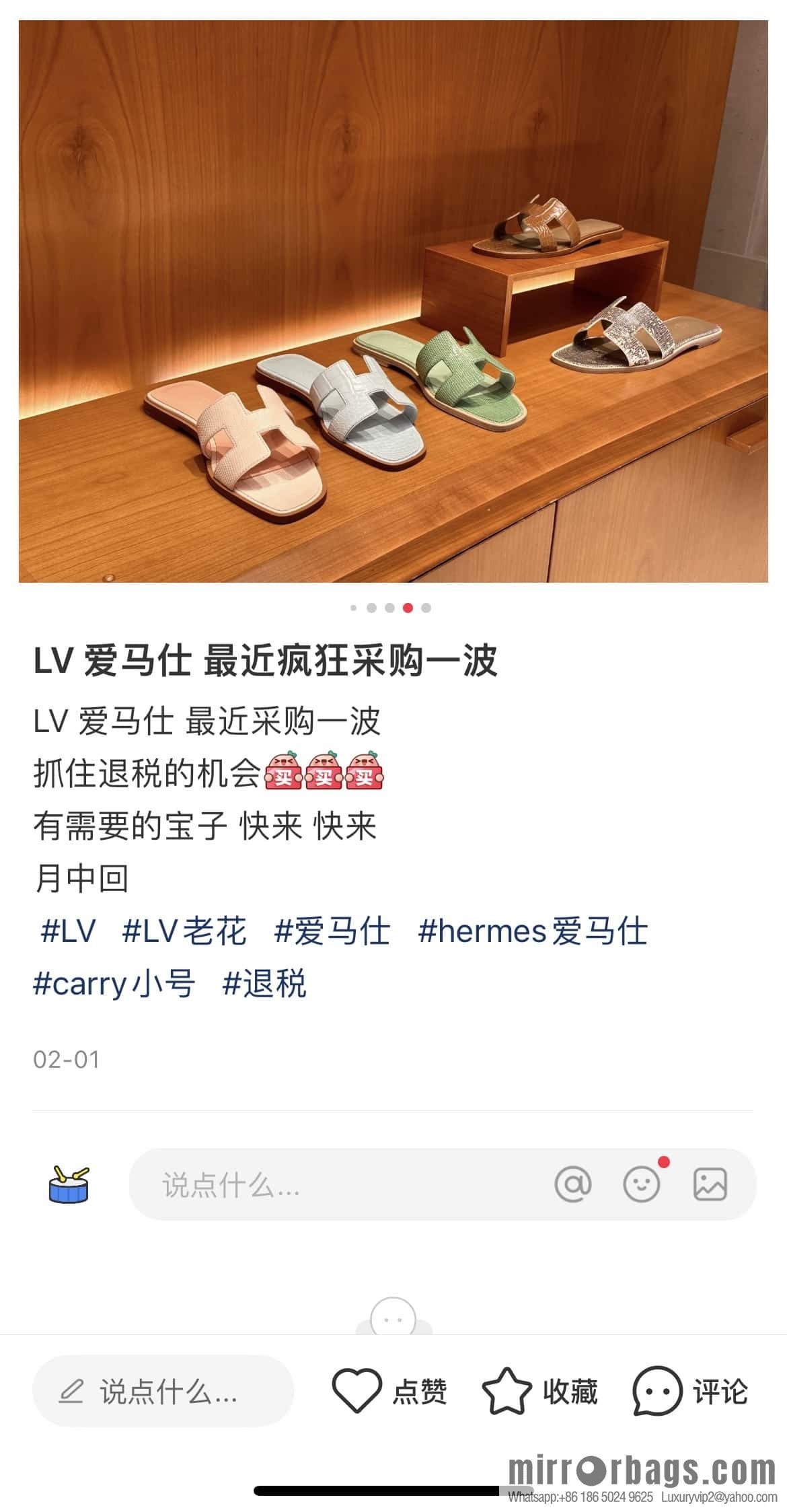 Hermès Lizard Leather Slippers