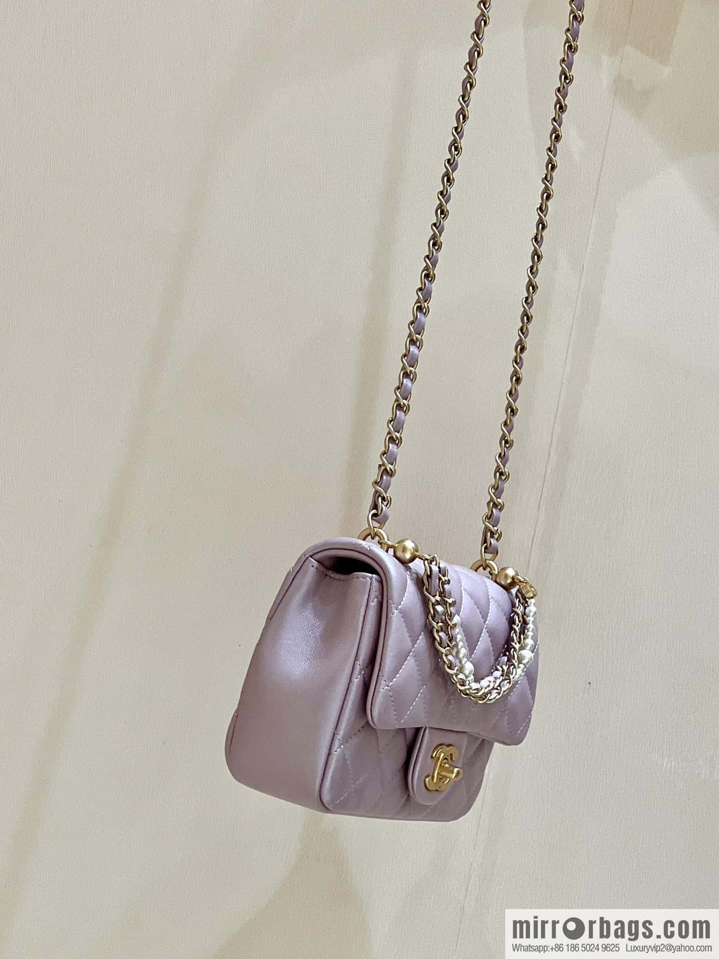 CHANEL 24P Spring and Summer Preview Series Limited Edition Pearl Square Fatty AS4385 pink