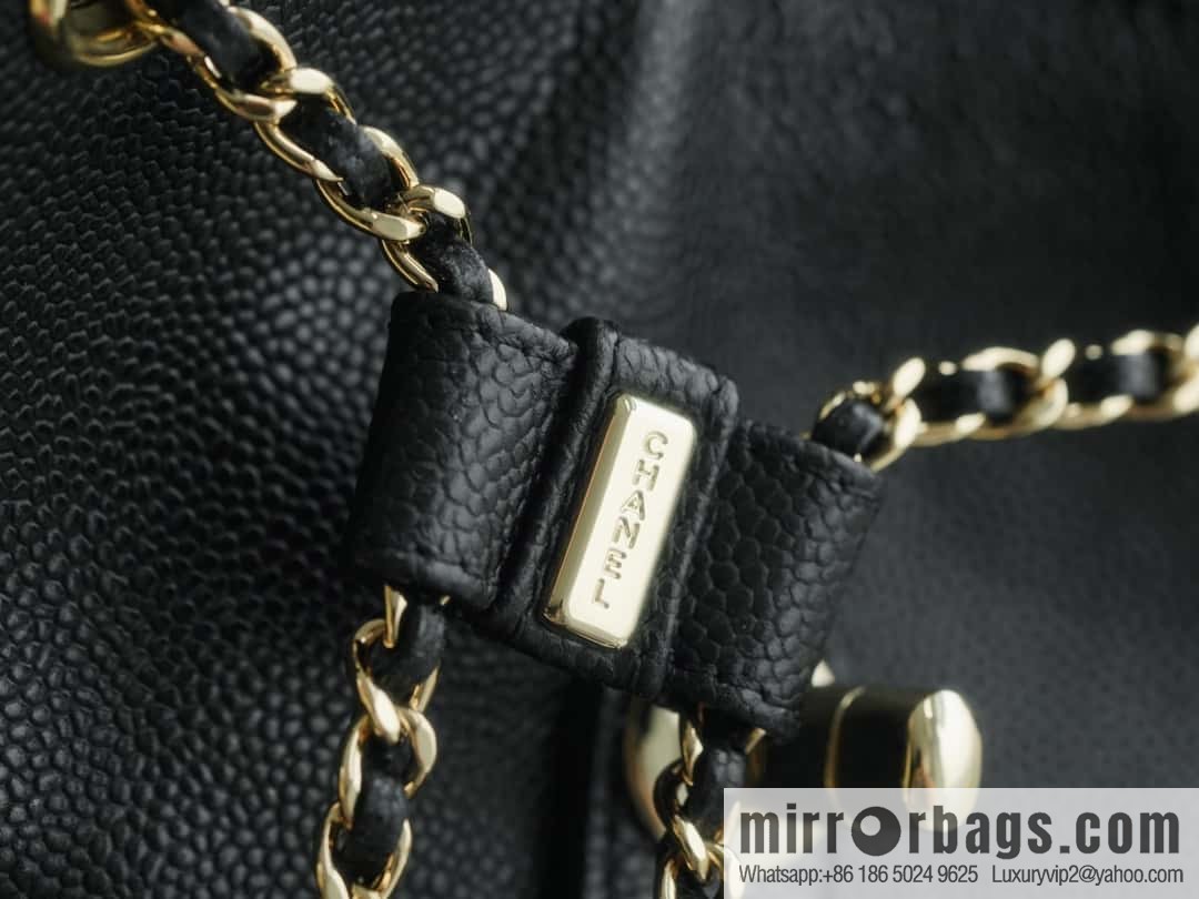 CHANEL 23P new Duma shoulder leather large black 🔛 AS3860
