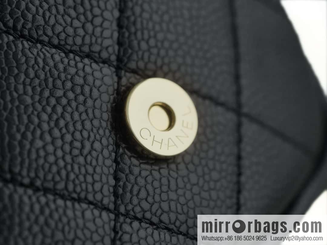 CHANEL 23P new Duma shoulder leather large black 🔛 AS3860