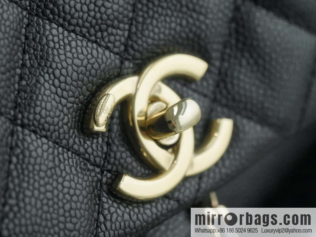CHANEL 23P new Duma shoulder leather large black 🔛 AS3860