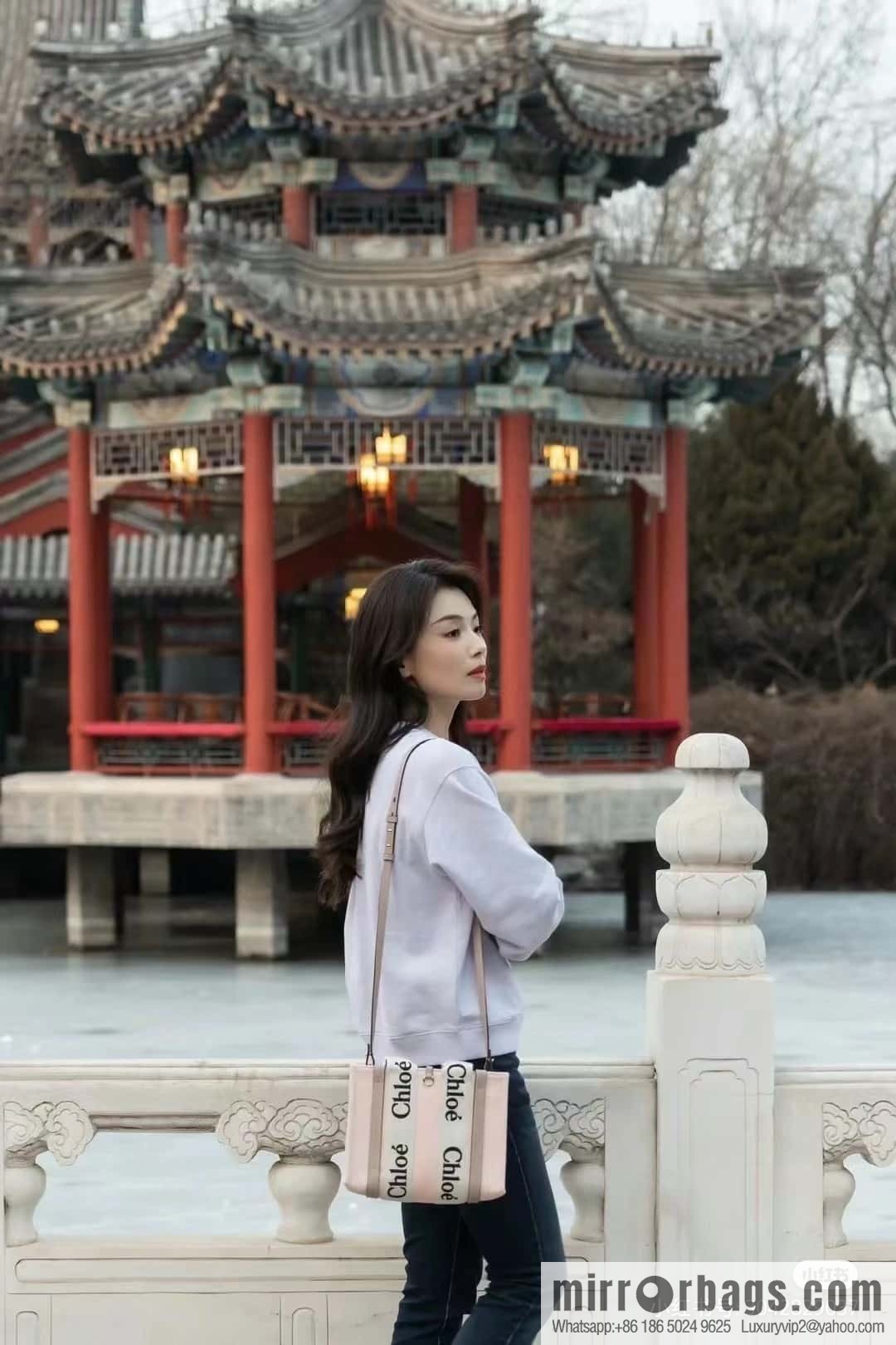 Chloe 24-year limited series new Woody tote bag, small 26CM.