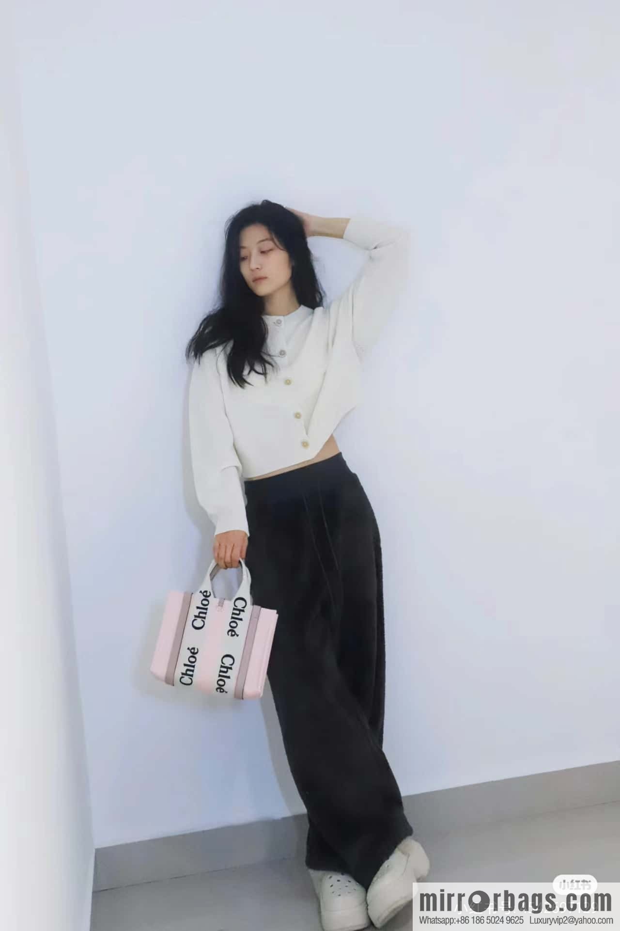 Chloe 24-year limited series new Woody tote bag, small 26CM.