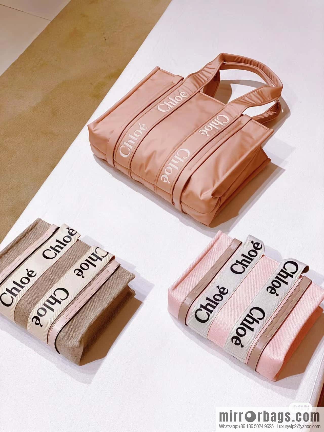 Chloe 24-year limited series new Woody tote bag, small 26CM.
