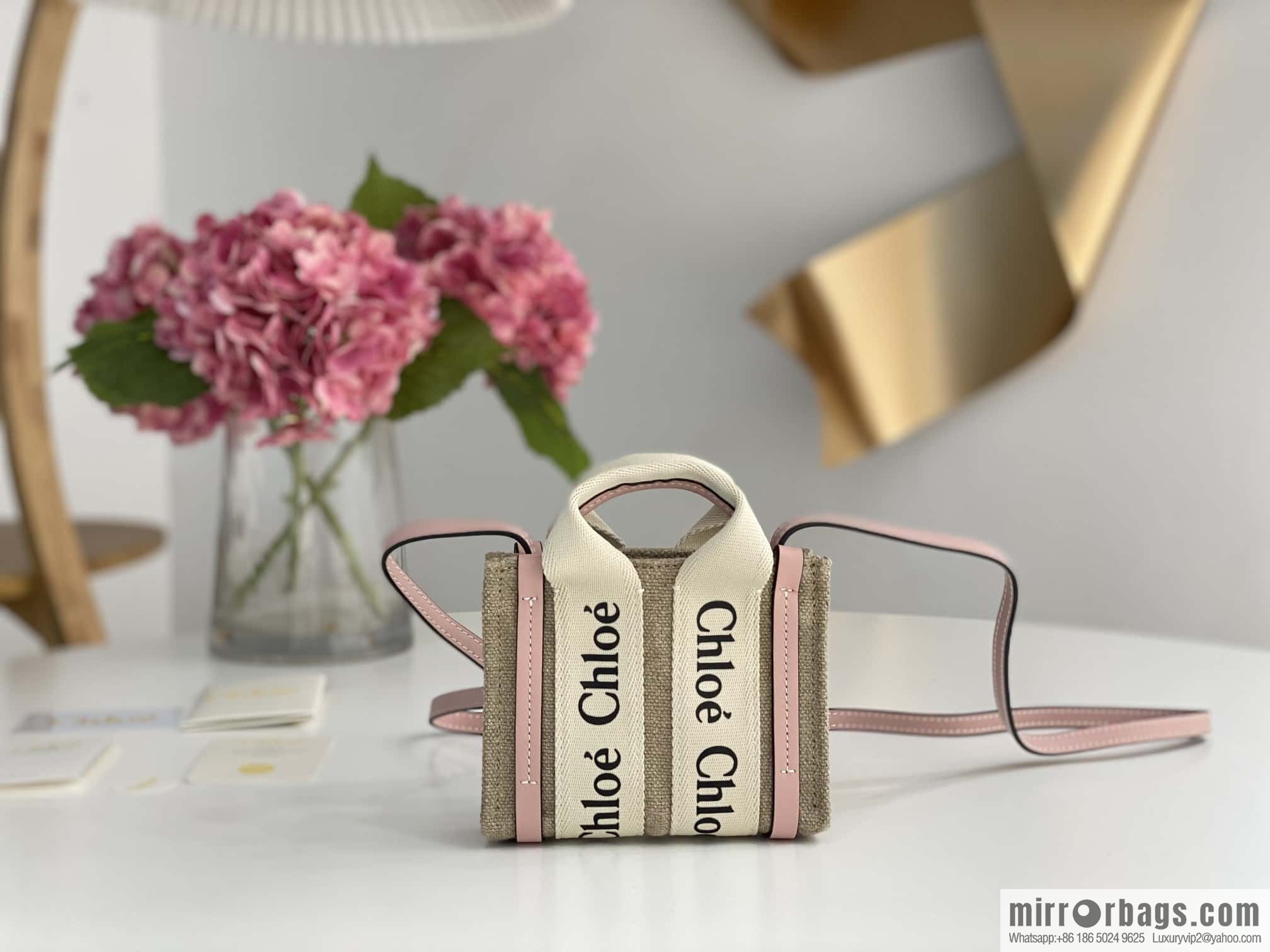 Chloe Nano - Super mini bag 14CM cherry blossom powder