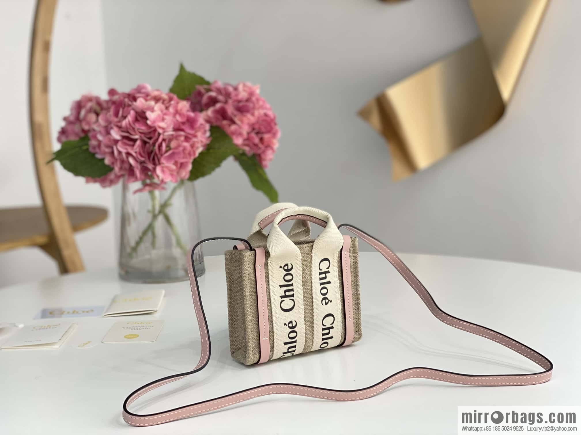 Chloe Nano - Super mini bag 14CM cherry blossom powder