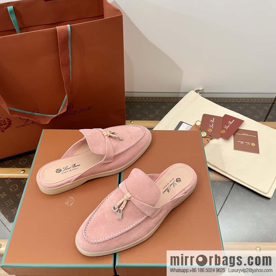 𝐋𝐨𝐫𝐨 𝐏𝐢𝐚𝐧𝐚|| one-pedal Muller half shoes, pink water color