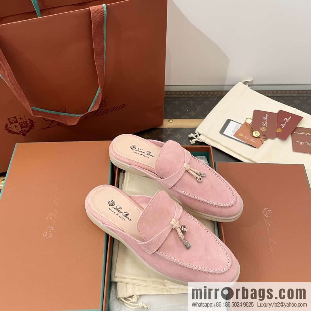 𝐋𝐨𝐫𝐨 𝐏𝐢𝐚𝐧𝐚|| one-pedal Muller half shoes, pink water color