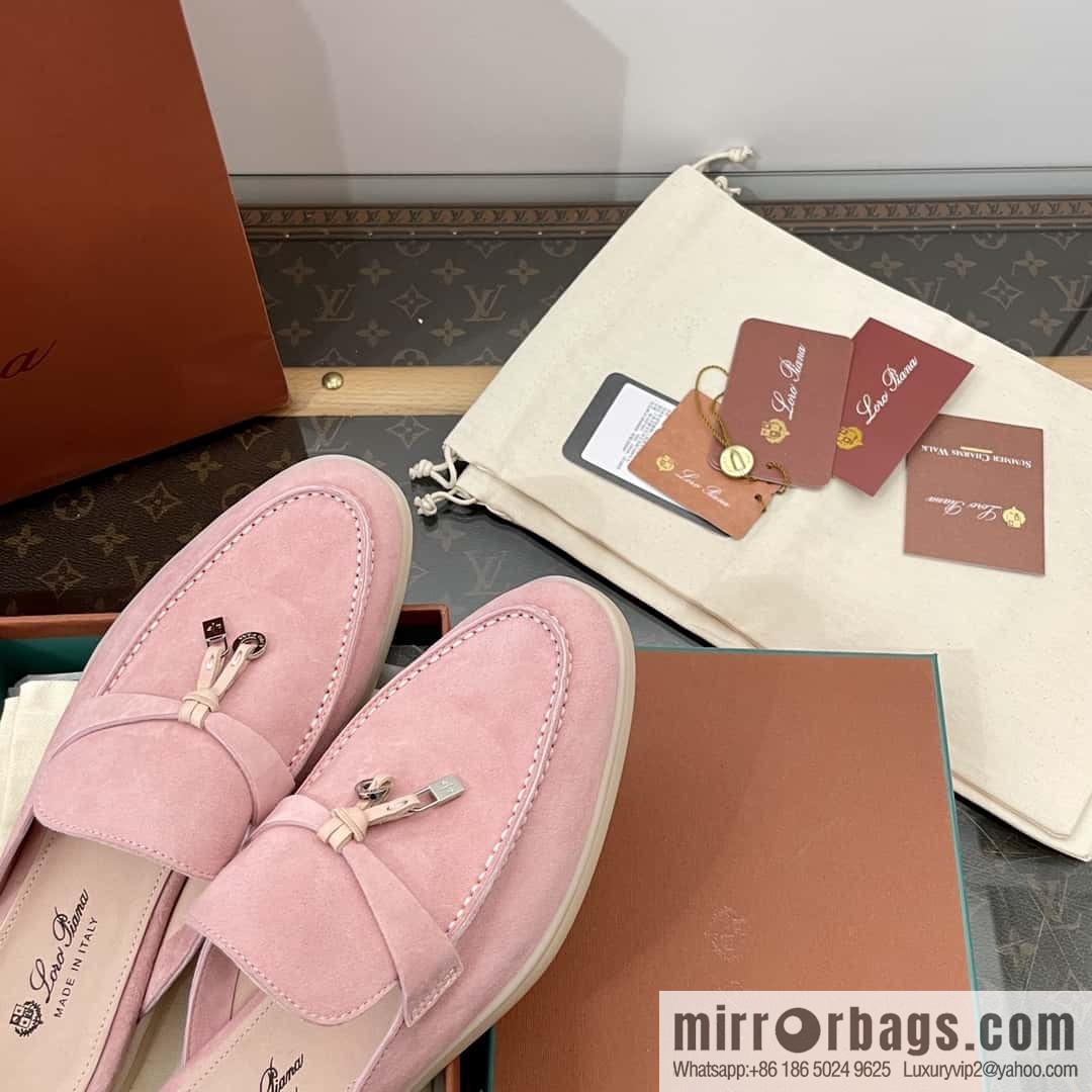 𝐋𝐨𝐫𝐨 𝐏𝐢𝐚𝐧𝐚|| one-pedal Muller half shoes, pink water color