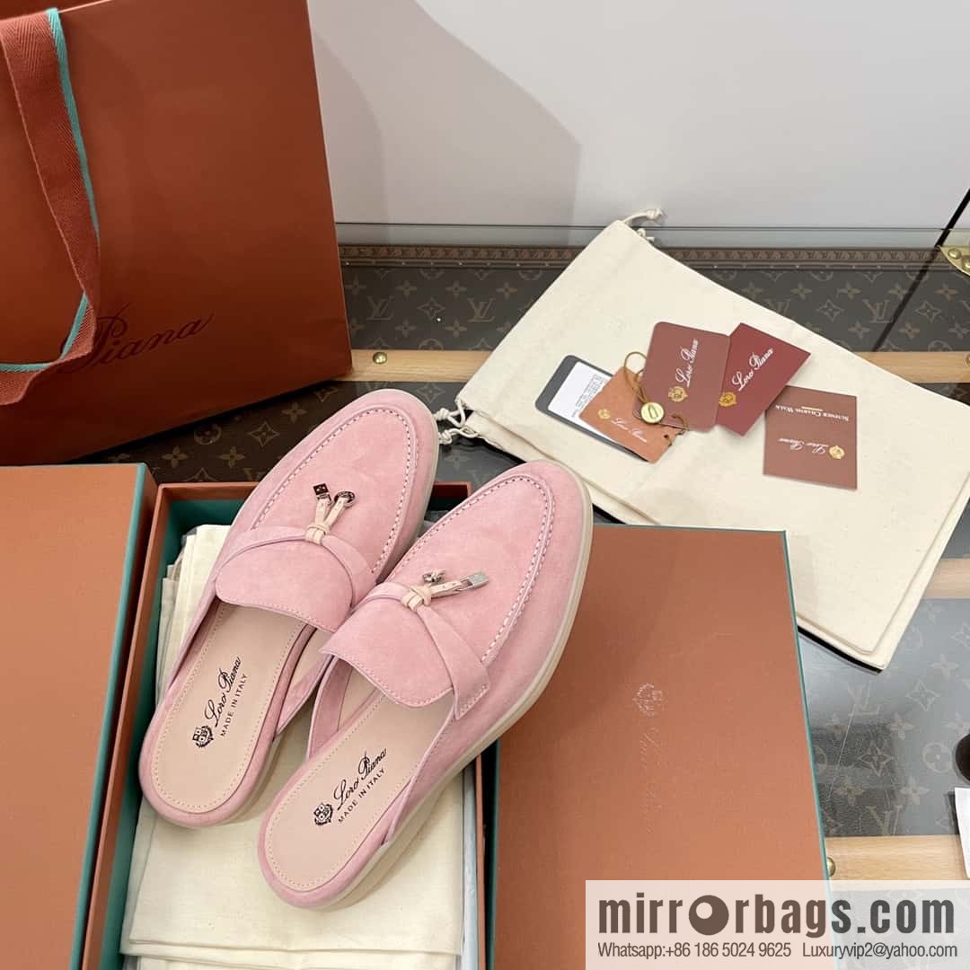 𝐋𝐨𝐫𝐨 𝐏𝐢𝐚𝐧𝐚|| one-pedal Muller half shoes, pink water color