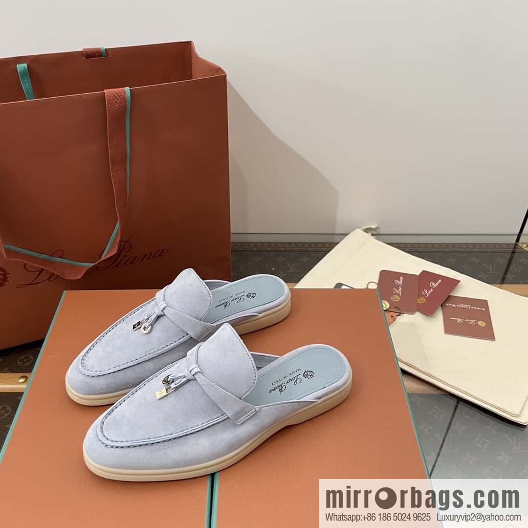 𝐋𝐨𝐫𝐨 𝐏𝐢𝐚𝐧𝐚|| pedal muller half shoes, haze blue