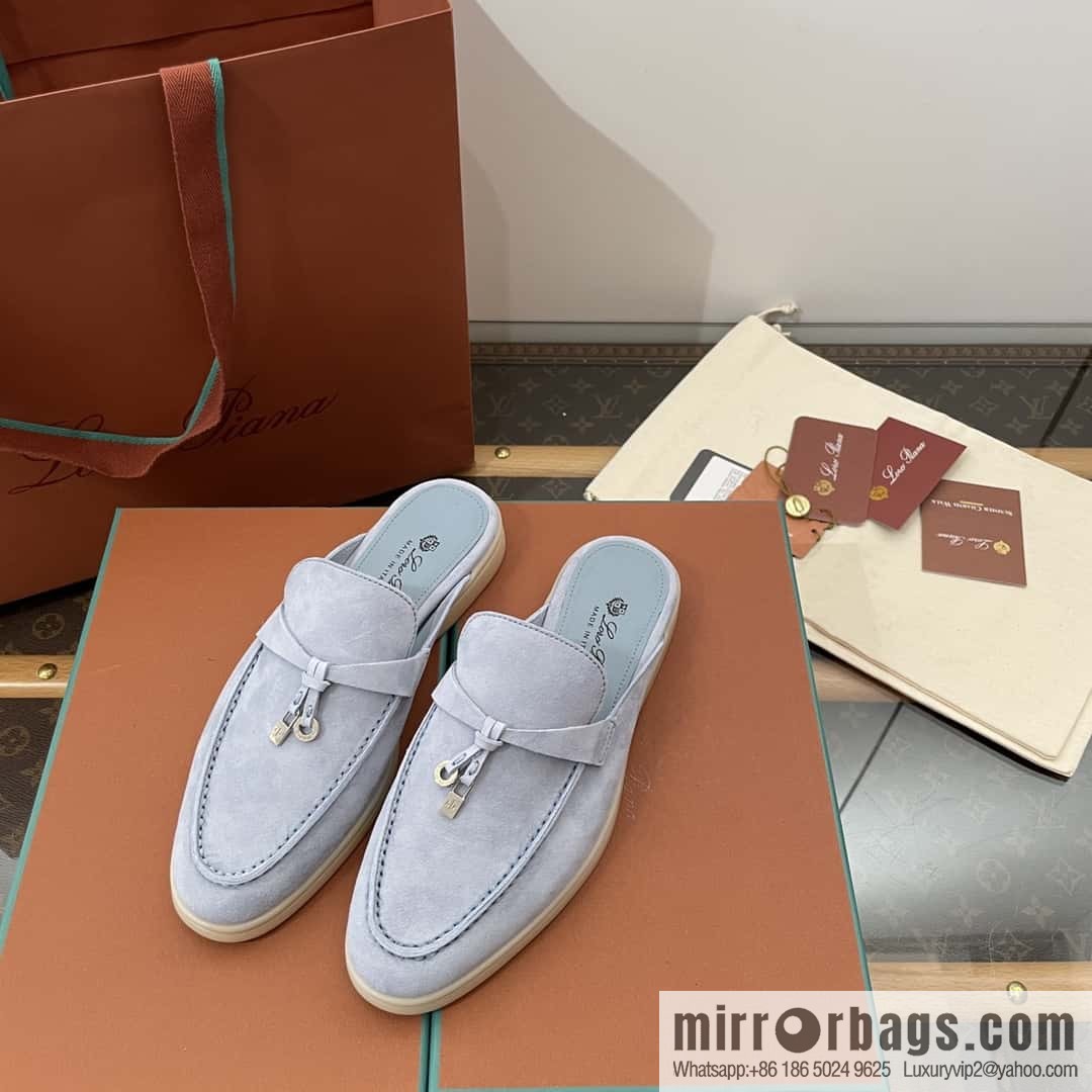 𝐋𝐨𝐫𝐨 𝐏𝐢𝐚𝐧𝐚|| pedal muller half shoes, haze blue