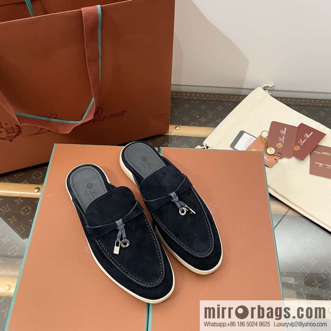 𝐋𝐨𝐫𝐨 𝐏𝐢𝐚𝐧𝐚|| Mueller half shoes, midnight blue