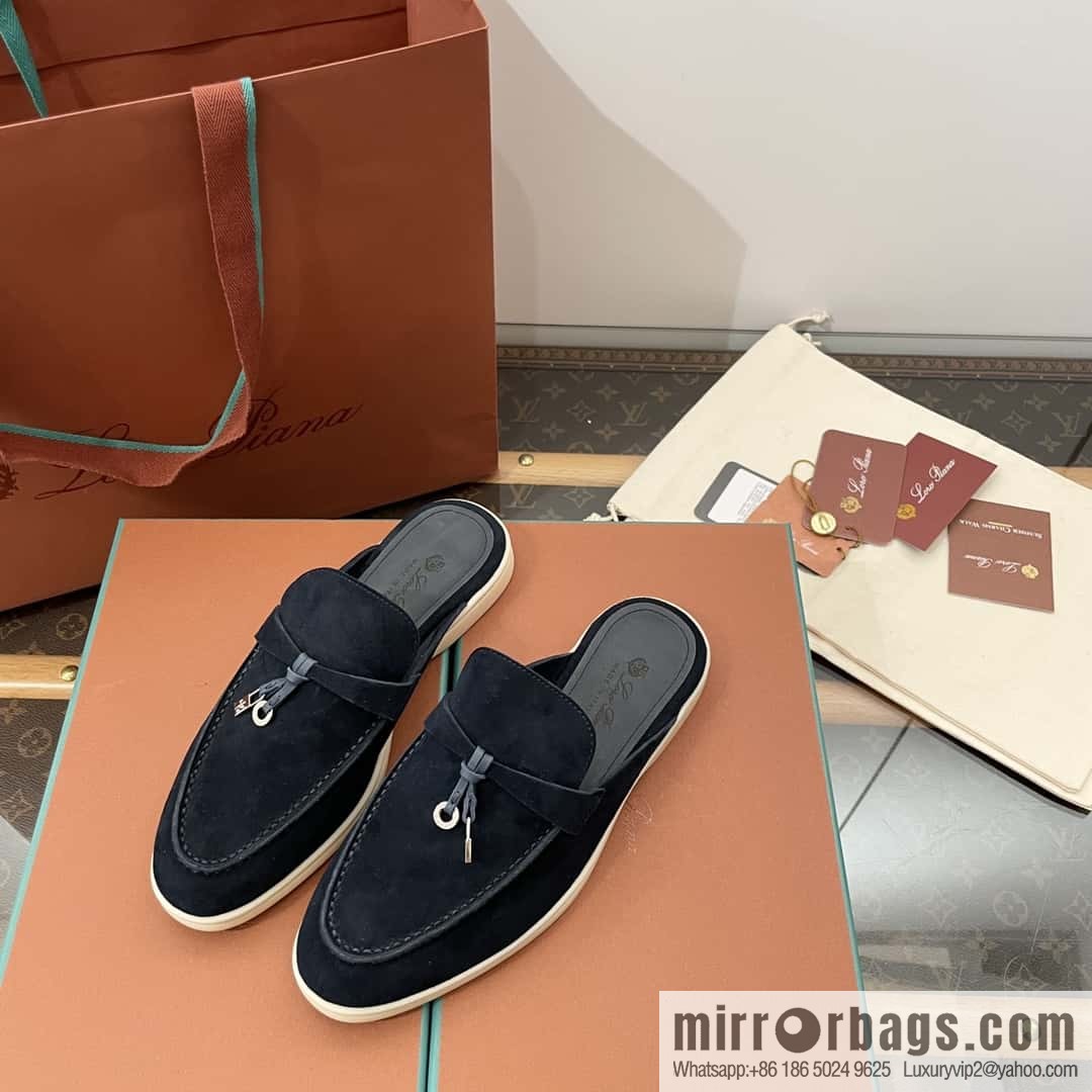 𝐋𝐨𝐫𝐨 𝐏𝐢𝐚𝐧𝐚|| Mueller half shoes, midnight blue