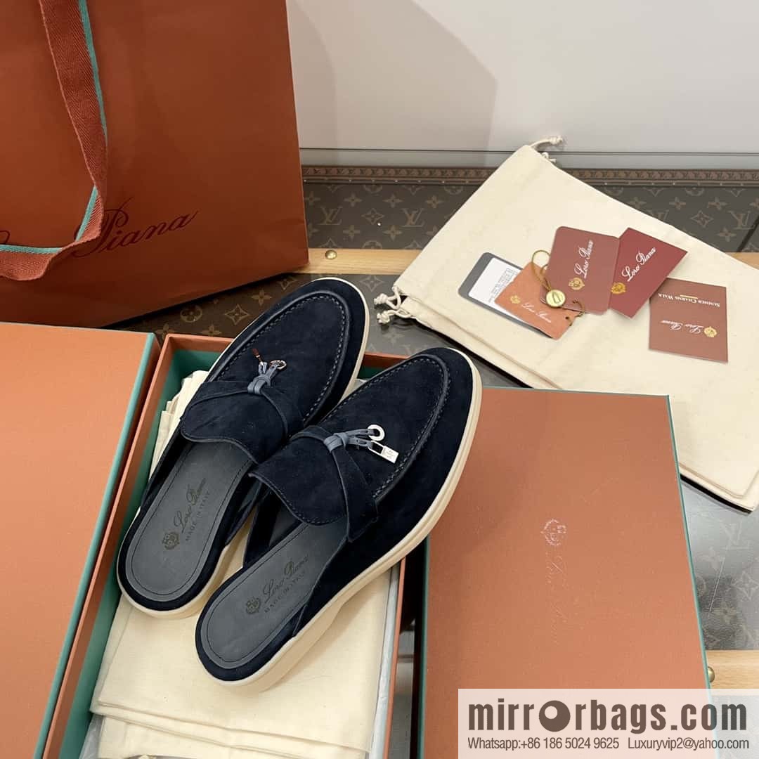 𝐋𝐨𝐫𝐨 𝐏𝐢𝐚𝐧𝐚|| Mueller half shoes, midnight blue