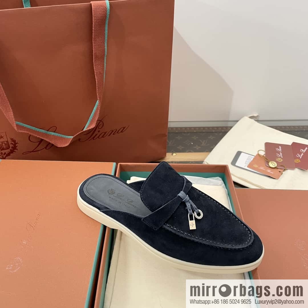 𝐋𝐨𝐫𝐨 𝐏𝐢𝐚𝐧𝐚|| Mueller half shoes, midnight blue