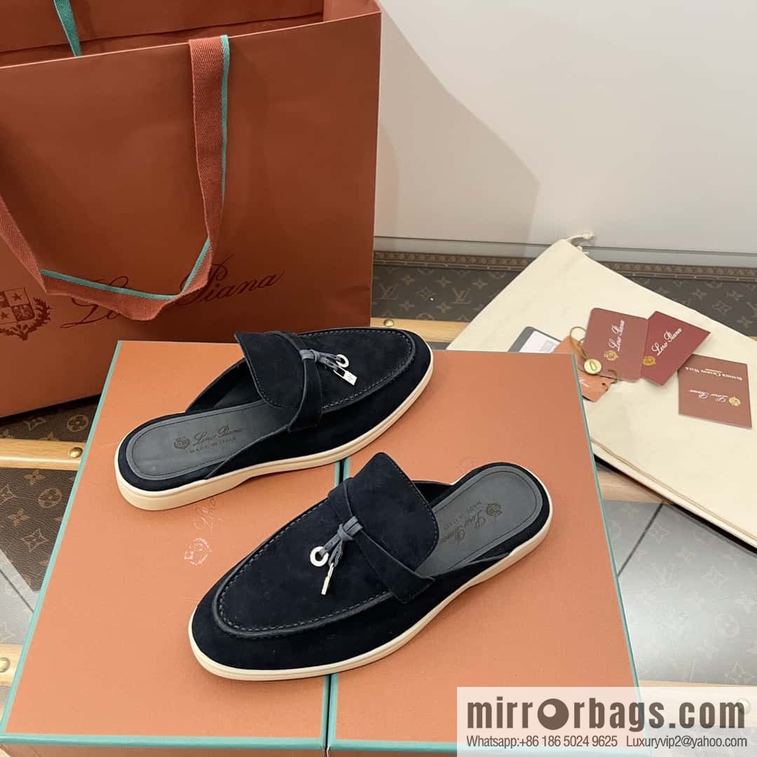 𝐋𝐨𝐫𝐨 𝐏𝐢𝐚𝐧𝐚|| Mueller half shoes, midnight blue