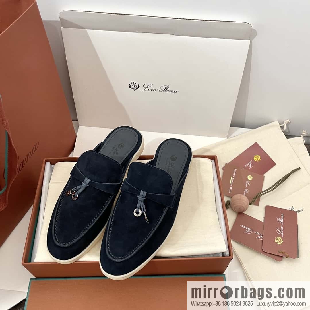 𝐋𝐨𝐫𝐨 𝐏𝐢𝐚𝐧𝐚|| Mueller half shoes, midnight blue