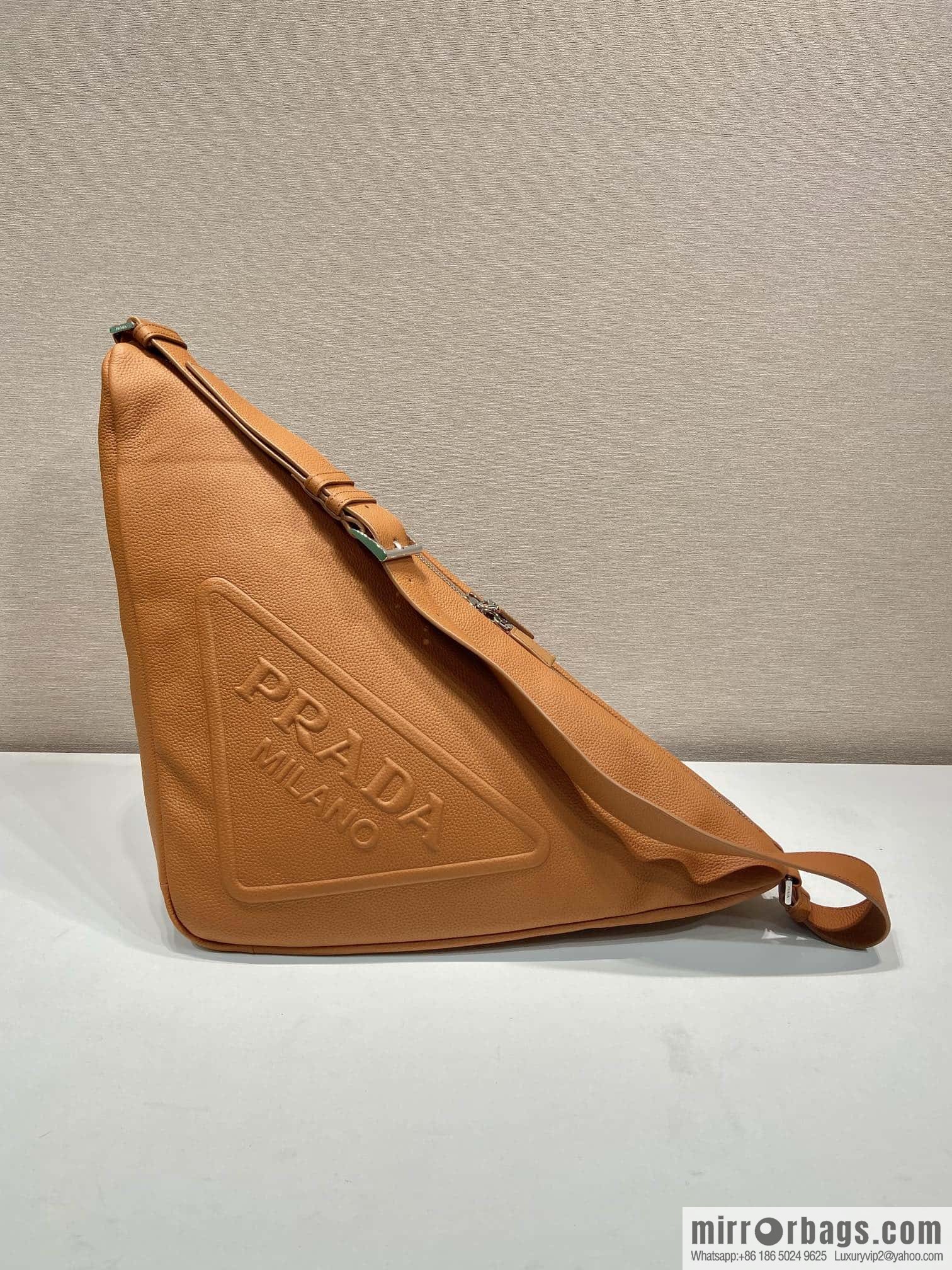 PRADA 👏 full leather big triangle bag 👏 2VY007 new color👍👍