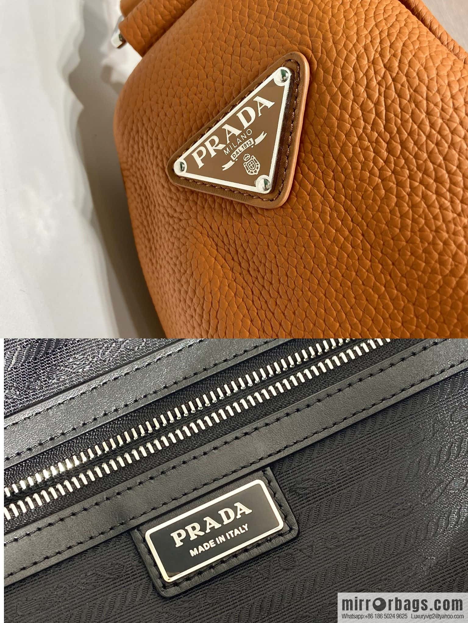 PRADA 👏 full leather big triangle bag 👏 2VY007 new color👍👍